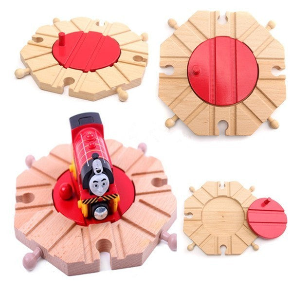 Small Train Building Blocks Assembling Children's Educational Toys Wood Accessories