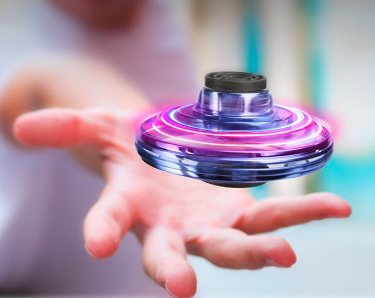 Mini Fingertip Gyro – Interaktives LED-UFO / Hubschrauber-Decompression-Spielzeug