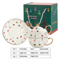 Vergoldetes Tee Set vergolded mit Weihnachtsmotief
