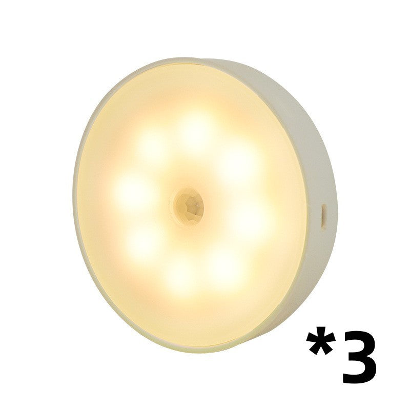 Runde kabellose LED-Nachtlampe (USB)