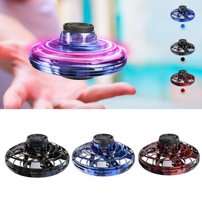 Mini Fingertip Gyro – Interaktives LED-UFO / Hubschrauber-Decompression-Spielzeug