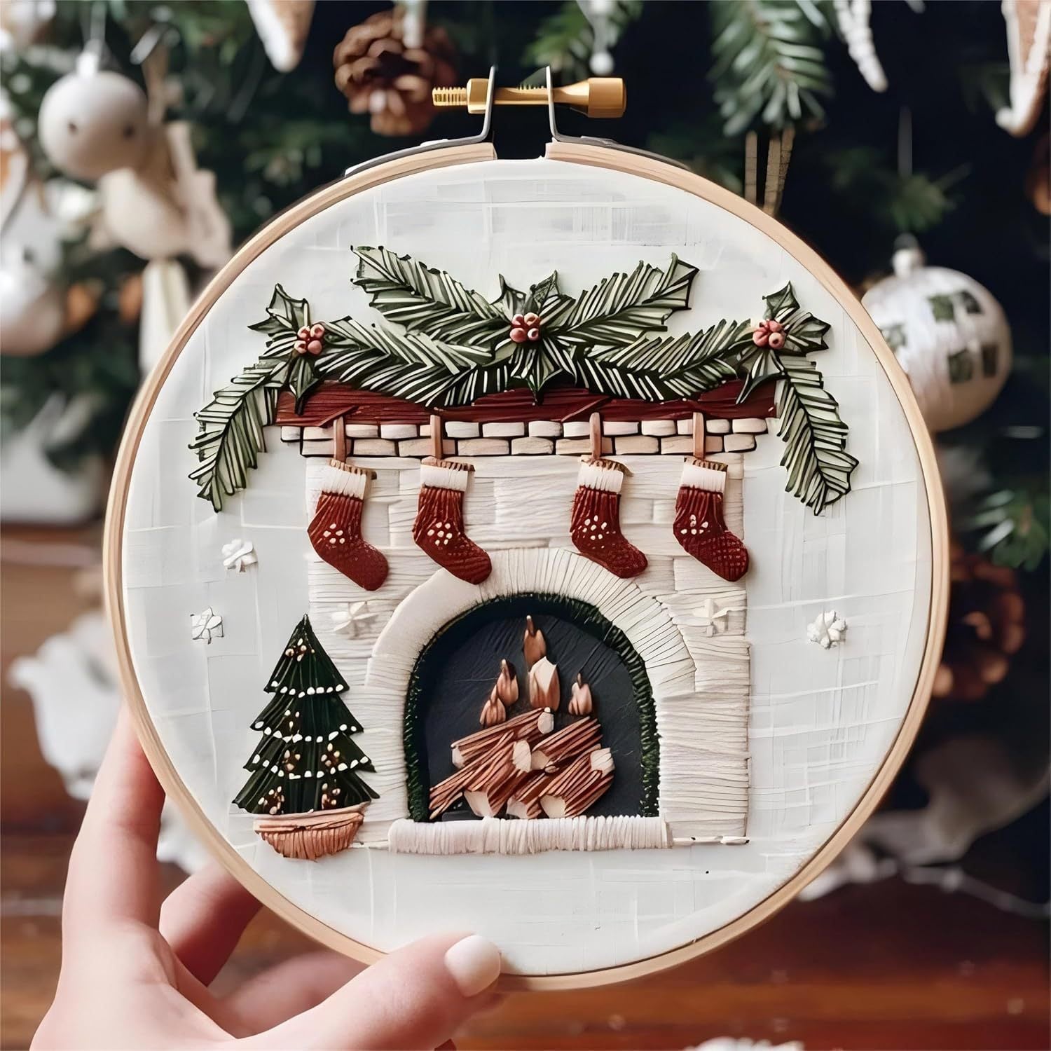 Stickset mit Weihnachtsmotiven