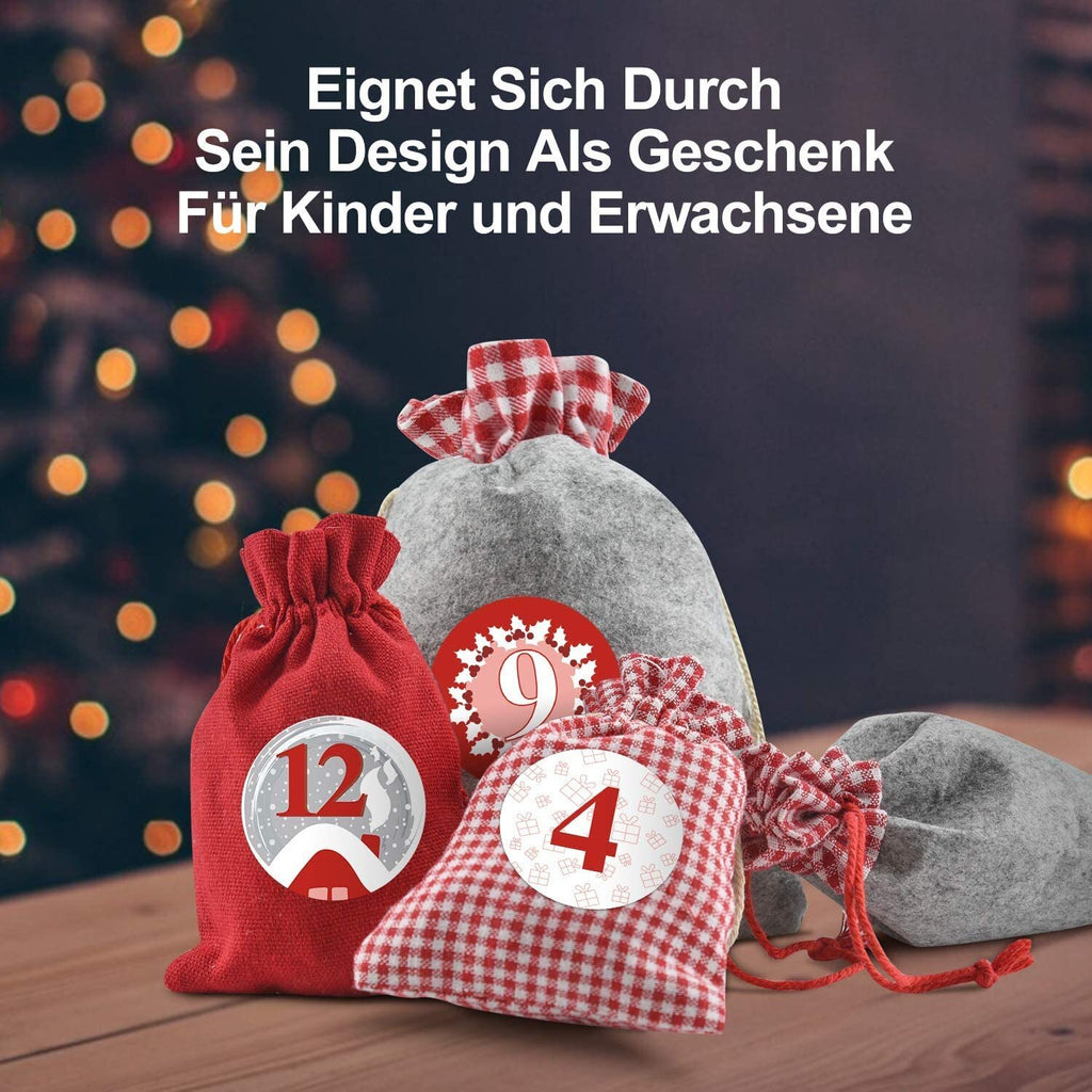 Adventskalender mit 24 Säckchen (selbst füllen)